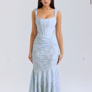 HOUSE OF CB Cesca Bluebell Floral Maxi Dress